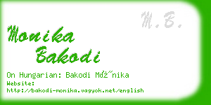 monika bakodi business card